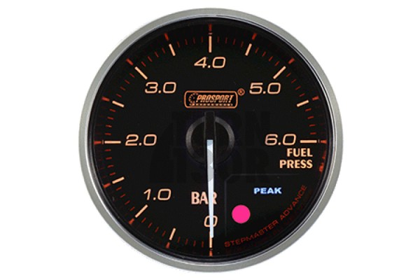 52mm Red / White Fuel Pressure Gauge Prosport Supreme  